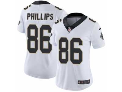 Women's Nike New Orleans Saints #86 John Phillips Vapor Untouchable Limited White NFL Jersey