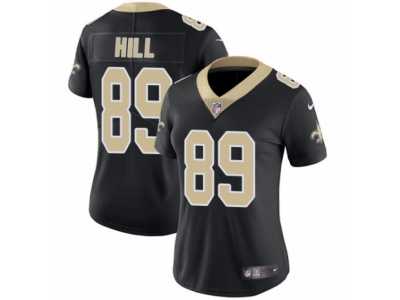 Women's Nike New Orleans Saints #89 Josh Hill Vapor Untouchable Limited Black Team Color NFL Jersey