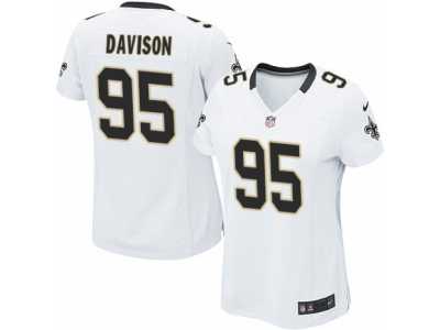 Women's Nike New Orleans Saints #95 Tyeler Davison Limited White NFL Jersey