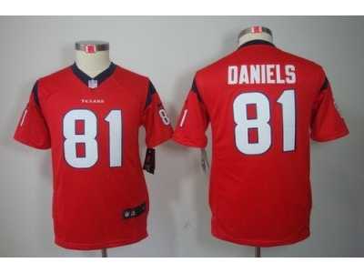 Nike Youth Houston Texans #81 Daniels Red Jerseys