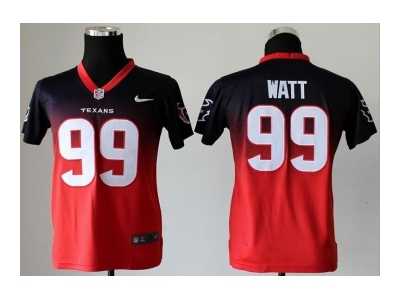 Nike Youth jerseys houston texans #99 watt blue-red[Elite II drift fashion]