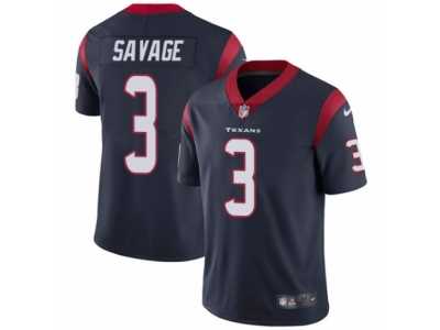 Youth Nike Houston Texans #3 Tom Savage Vapor Untouchable Limited Navy Blue Team Color NFL Jersey