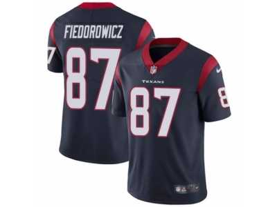 Youth Nike Houston Texans #87 C.J. Fiedorowicz Vapor Untouchable Limited Navy Blue Team Color NFL Jersey