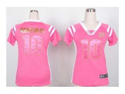 Nike women jerseys washington redskins #10 robert griffin iii pink[fashion Rhinestone sequins]
