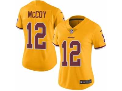 Women's Nike Washington Redskins #12 Colt McCoy Limited Gold Rush NFL Jersey