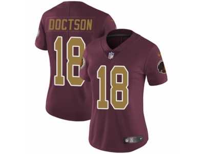 Women's Nike Washington Redskins #18 Josh Doctson Vapor Untouchable Limited Burgundy Red Gold Number Alternate 80TH Anniversary NFL Jersey