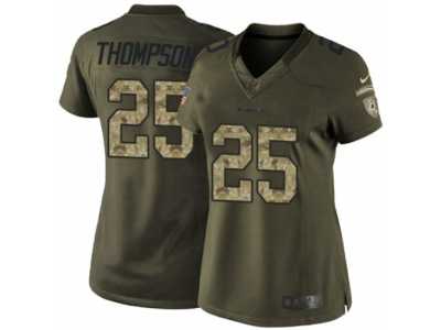 Women's Nike Washington Redskins #25 Chris Thompson Limited Green Salute to Service NFL Jersey