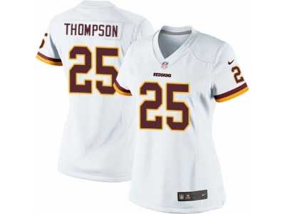 Women's Nike Washington Redskins #25 Chris Thompson Limited White NFL Jersey