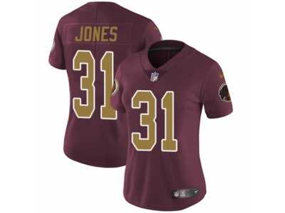 Women's Nike Washington Redskins #31 Matt Jones Vapor Untouchable Limited Burgundy Red Gold Number Alternate 80TH