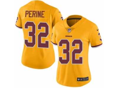 Women's Nike Washington Redskins #32 Samaje Perine Limited Gold Rush NFL Jersey