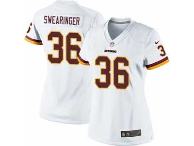 Women's Nike Washington Redskins #36 D.J. Swearinger Limited White NFL Jersey