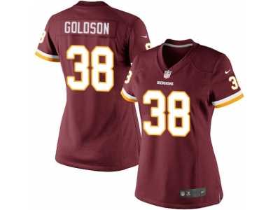Women's Nike Washington Redskins #38 Dashon Goldson Elite Burgundy Red Team Color NFL Jersey