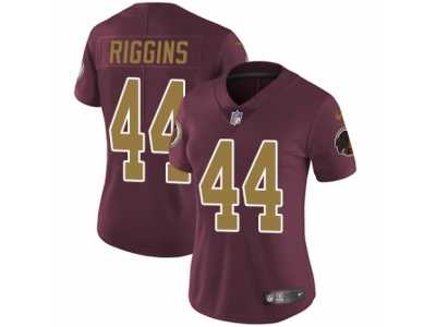 Women's Nike Washington Redskins #44 John Riggins Vapor Untouchable Limited Burgundy Red Gold Number Alternate 80TH Anniversary NFL Jersey