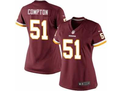 Women's Nike Washington Redskins #51 Will Compton Limited Burgundy Red Team Color NFL Jersey
