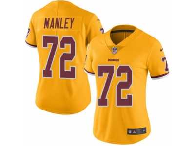 Women's Nike Washington Redskins #72 Dexter Manley Limited Gold Rush NFL Jersey