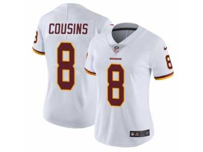 Women's Nike Washington Redskins #8 Kirk Cousins Vapor Untouchable Limited White NFL Jersey