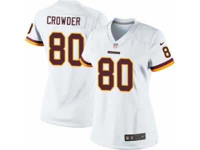 Women's Nike Washington Redskins #80 Jamison Crowder Limited White NFL Jersey