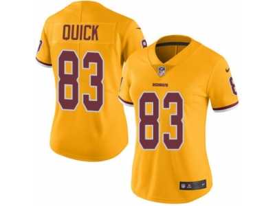 Women's Nike Washington Redskins #83 Brian Quick Limited Gold Rush NFL Jersey