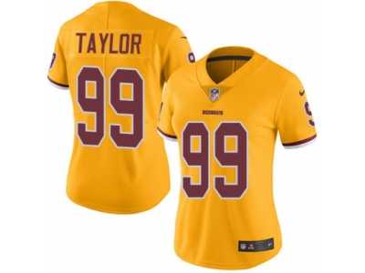 Women's Nike Washington Redskins #99 Phil Taylor Limited Gold Rush NFL Jersey