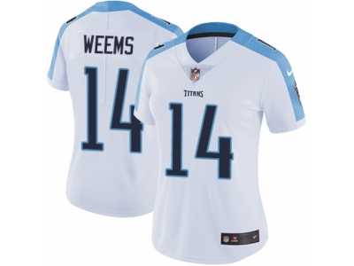 Women's Nike Tennessee Titans #14 Eric Weems Vapor Untouchable Limited White NFL Jersey