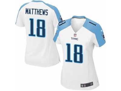 Women's Nike Tennessee Titans #18 Rishard Matthews Limited White NFL Jersey