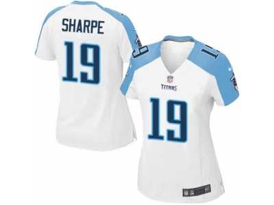 Women's Nike Tennessee Titans #19 Tajae Sharpe Limited White NFL Jersey