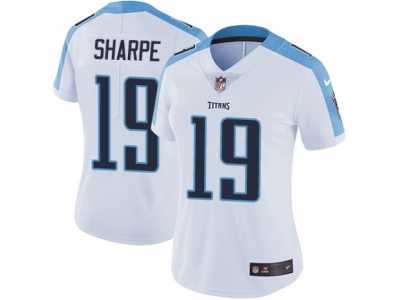 Women's Nike Tennessee Titans #19 Tajae Sharpe Vapor Untouchable Limited White NFL Jersey