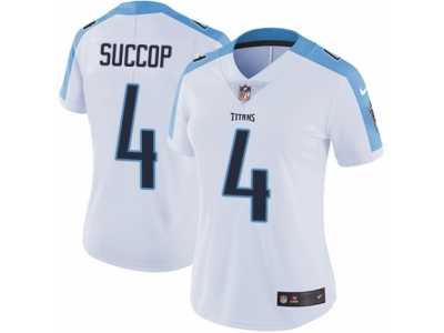 Women's Nike Tennessee Titans #4 Ryan Succop Vapor Untouchable Limited White NFL Jersey