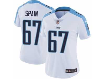 Women's Nike Tennessee Titans #67 Quinton Spain Vapor Untouchable Limited White NFL Jersey