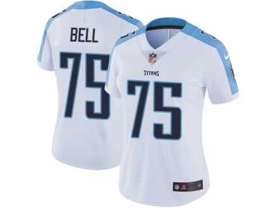 Women's Nike Tennessee Titans #75 Byron Bell Vapor Untouchable Limited White NFL Jersey