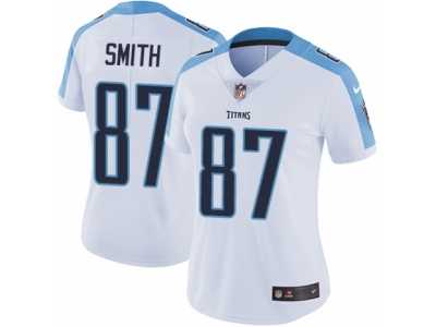 Women's Nike Tennessee Titans #87 Jonnu Smith Vapor Untouchable Limited White NFL Jersey