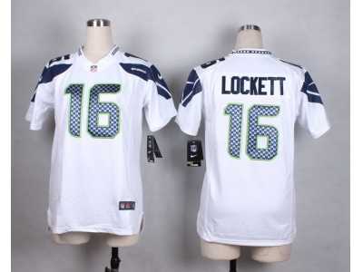 Women Nike Seattle Seahawks #16 Tyler Lockett white jerseys