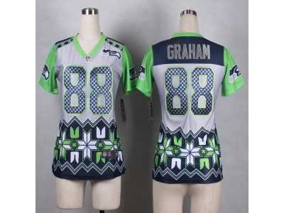 Women Nike Seattle Seahawks #88 Jimmy Graham jerseys(Style Noble Fashion)