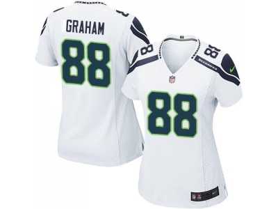 Women Nike Seattle Seahawks #88 Jimmy Graham white jerseys