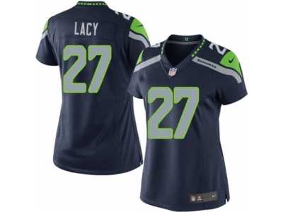 Women's Nike Seattle Seahawks #27 Eddie Lacy Limited Steel Blue Team Color NFL Jersey