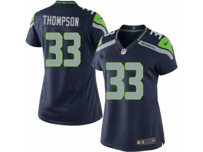 Women's Nike Seattle Seahawks #33 Tedric Thompson Limited Steel Blue Team Color NFL Jersey