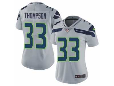 Women's Nike Seattle Seahawks #33 Tedric Thompson Vapor Untouchable Limited Grey Alternate NFL Jersey
