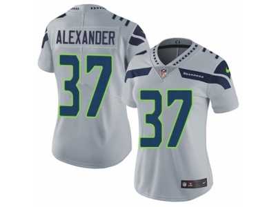 Women's Nike Seattle Seahawks #37 Shaun Alexander Vapor Untouchable Limited Grey Alternate NFL Jersey