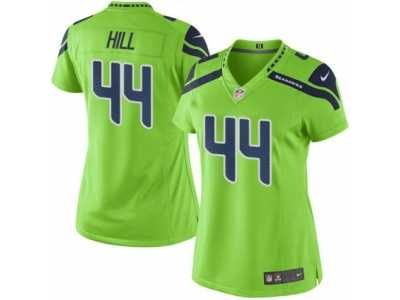 Women\'s Nike Seattle Seahawks #44 Delano Hill Limited Green Rush NFL Jersey