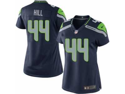 Women's Nike Seattle Seahawks #44 Delano Hill Limited Steel Blue Team Color NFL Jersey