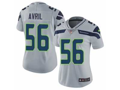 Women's Nike Seattle Seahawks #56 Cliff Avril Vapor Untouchable Limited Grey Alternate NFL Jersey
