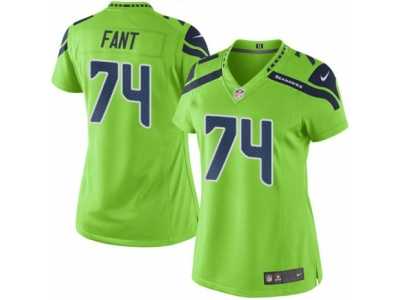 Women's Nike Seattle Seahawks #74 George Fant Limited Green Rush NFL Jersey