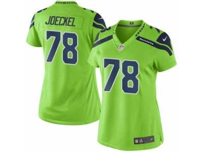 Women\'s Nike Seattle Seahawks #78 Luke Joeckel Limited Green Rush NFL Jersey