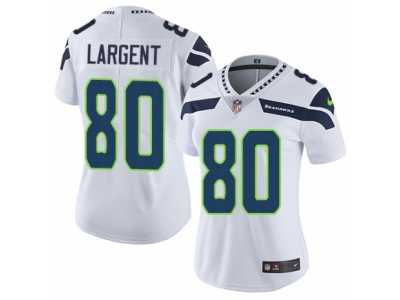 Women's Nike Seattle Seahawks #80 Steve Largent Vapor Untouchable Limited White NFL Jersey