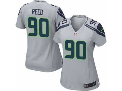Women's Nike Seattle Seahawks #90 Jarran Reed Limited Grey Alternate NFL Jersey
