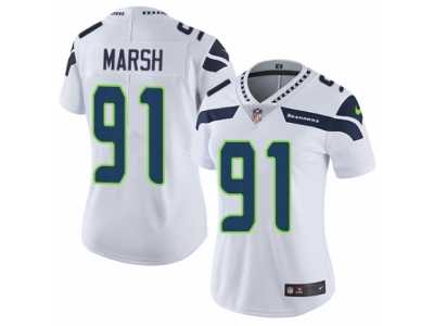 Women's Nike Seattle Seahawks #91 Cassius Marsh Vapor Untouchable Limited White NFL Jersey