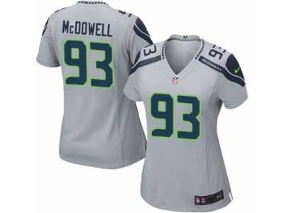 Women's Nike Seattle Seahawks #93 Malik McDowell Limited Grey Alternate NFL Jersey