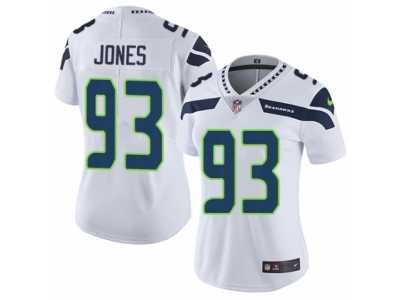 Women's Nike Seattle Seahawks #93 Nazair Jones Vapor Untouchable Limited White NFL Jersey