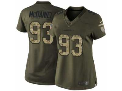 Women's Nike Seattle Seahawks #93 Tony McDaniel Limited Green Salute to Service NFL Jersey