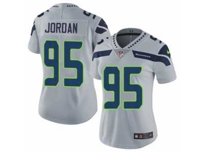 Women's Nike Seattle Seahawks #95 Dion Jordan Vapor Untouchable Limited Grey Alternate NFL Jersey